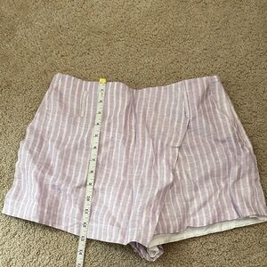 NWOT- Pastel Purple Striped High Waist Women's Shorts